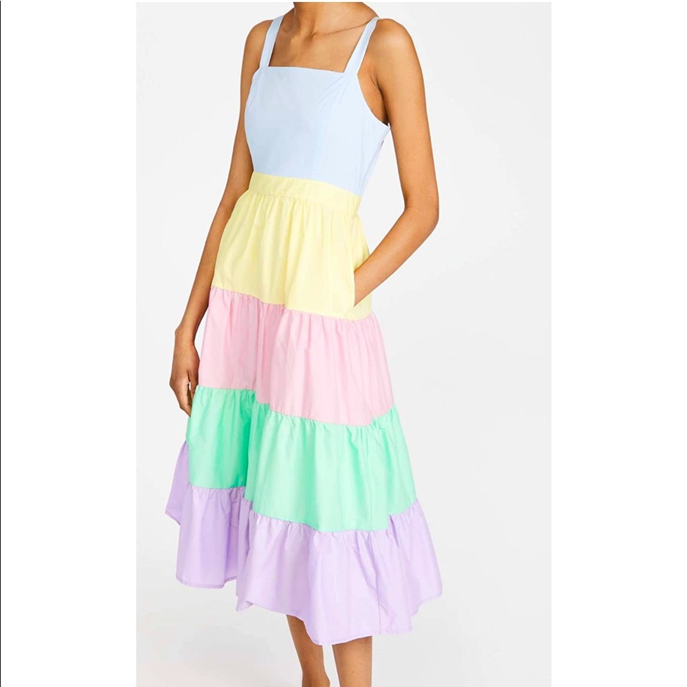 English Factory Colorblock Midi Dress Size XS